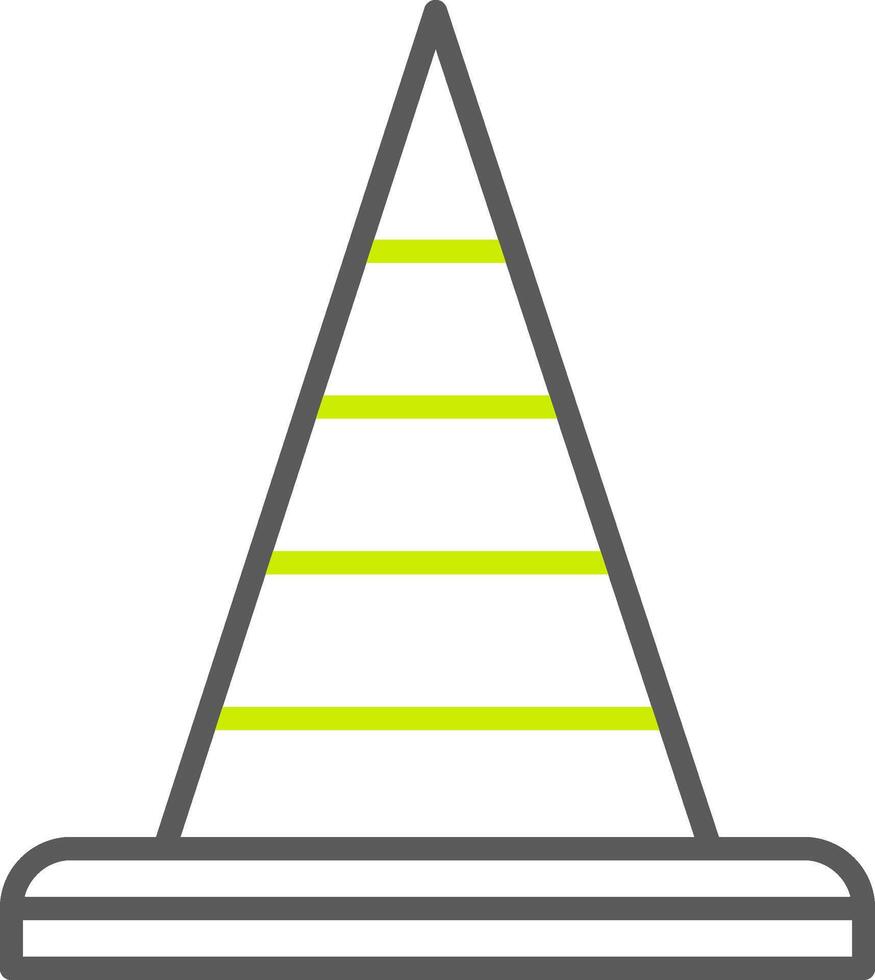 Traffic Cone Line Two Color Icon vector