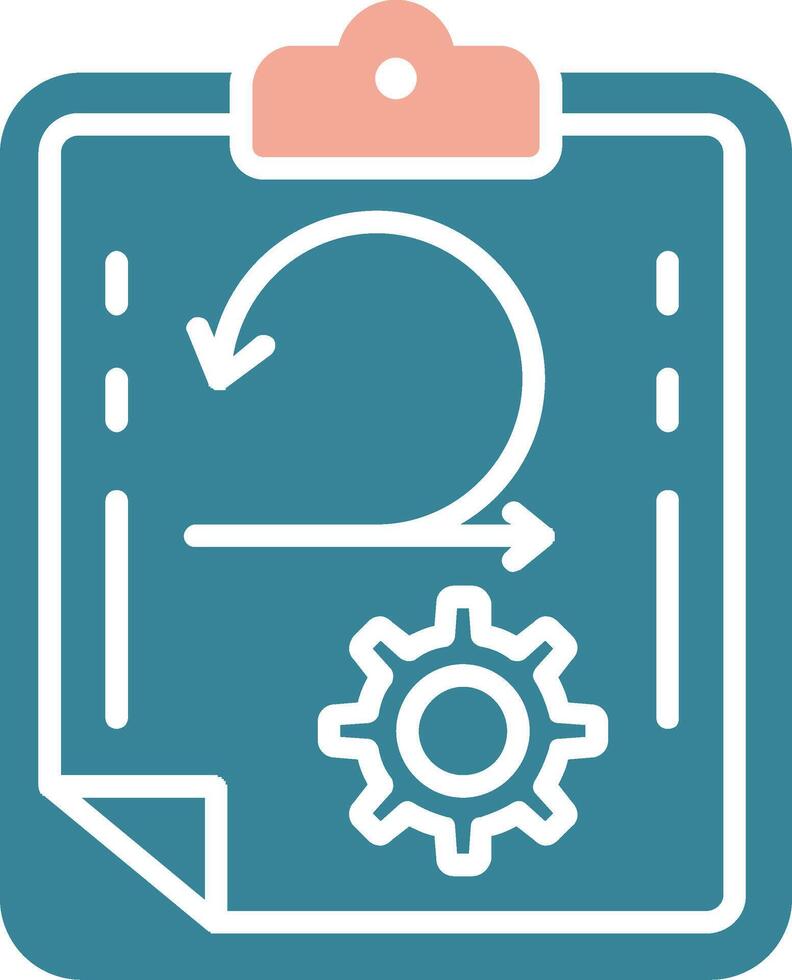 Agile Glyph Two Color Icon vector