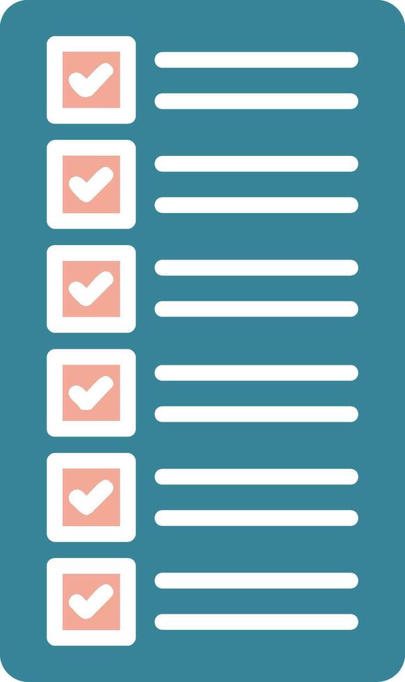 List Glyph Two Color Icon vector