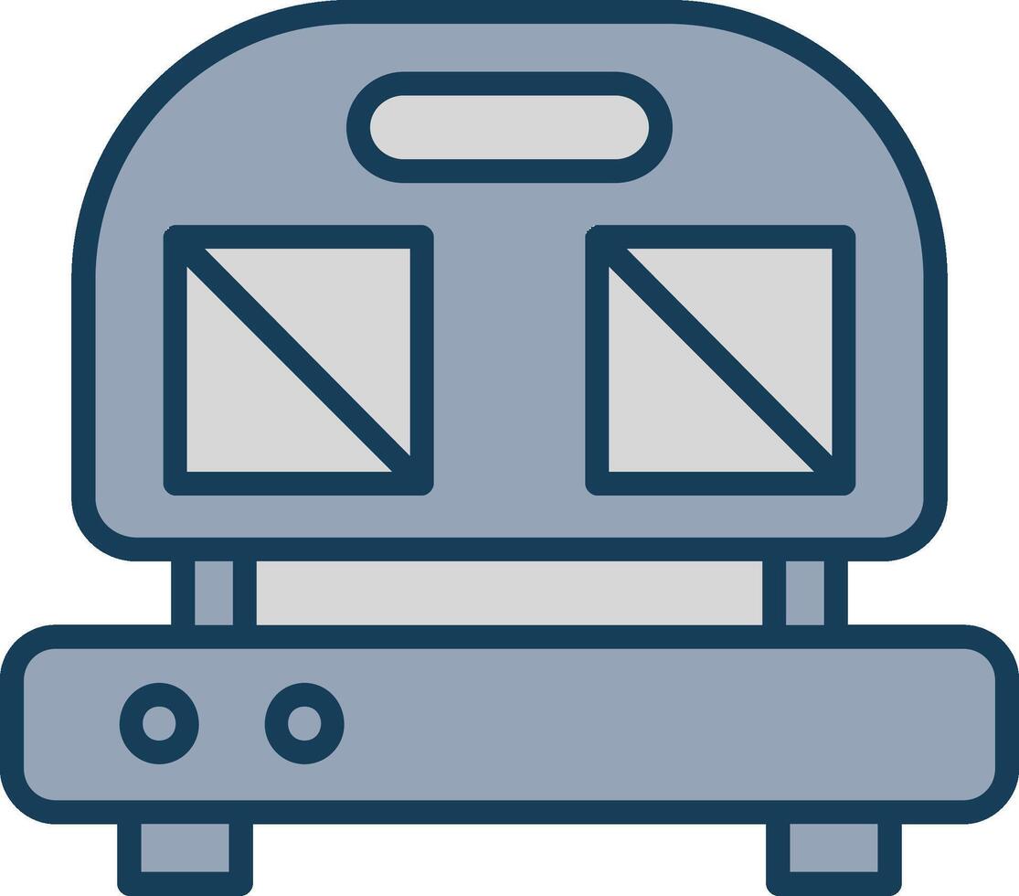 Sandwich Press Line Filled Grey Icon vector