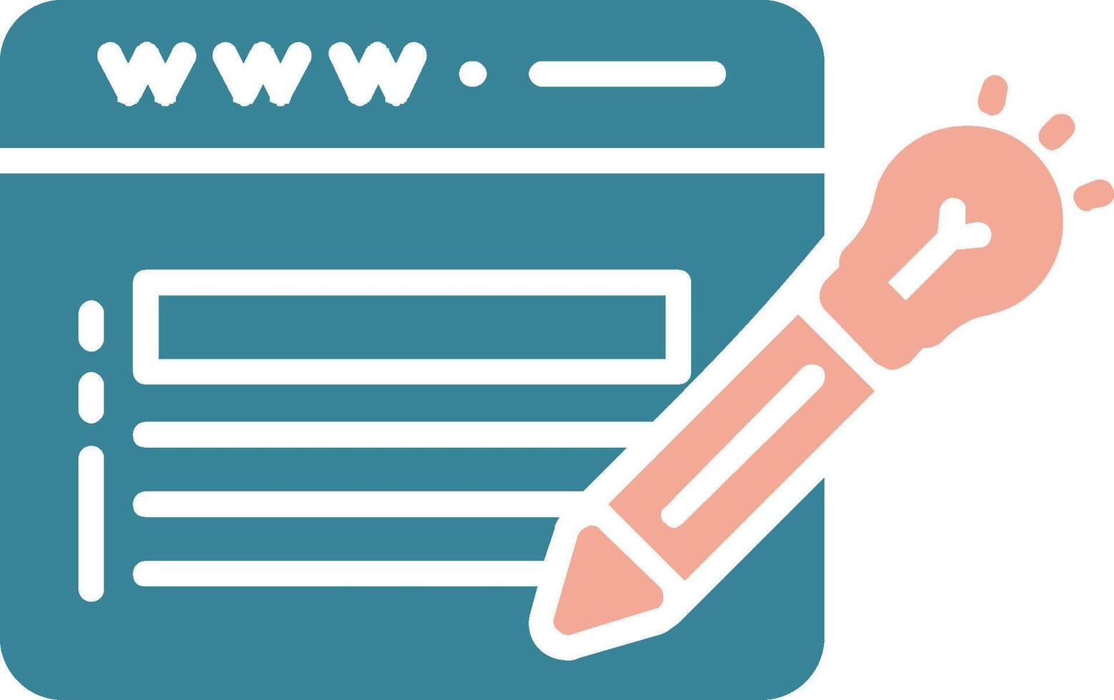 Website Design Glyph Two Color Icon vector