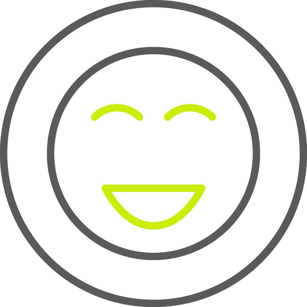 Happy Line Two Color Icon vector
