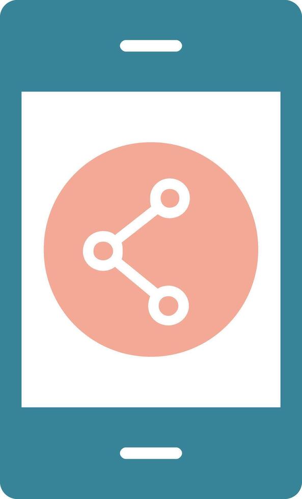 Sharing Glyph Two Color Icon vector
