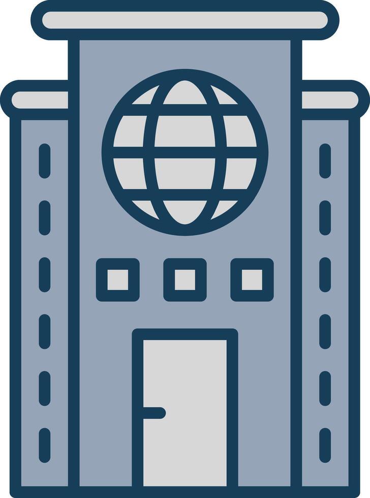 Studio Line Filled Grey Icon vector