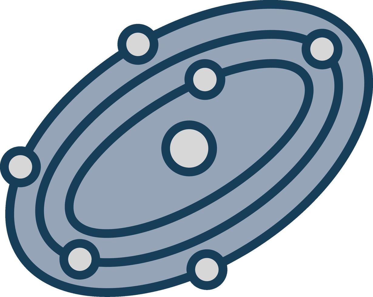 Galaxy Line Filled Grey Icon vector