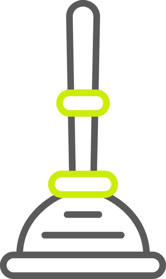 Plunger Line Two Color Icon vector