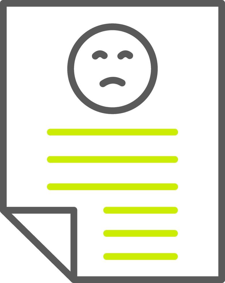 Bad Review Line Two Color Icon vector