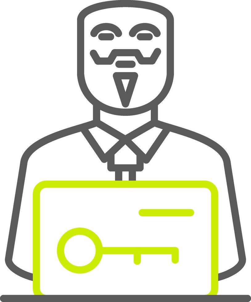 Anonymous Line Two Color Icon vector
