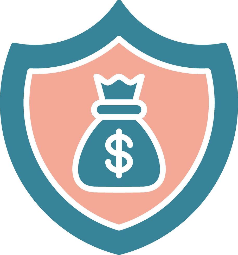 Insured Glyph Two Color Icon vector