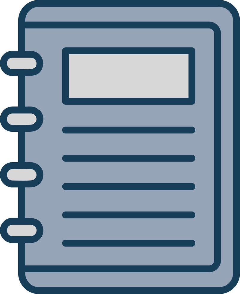 Take Note Line Filled Grey Icon vector