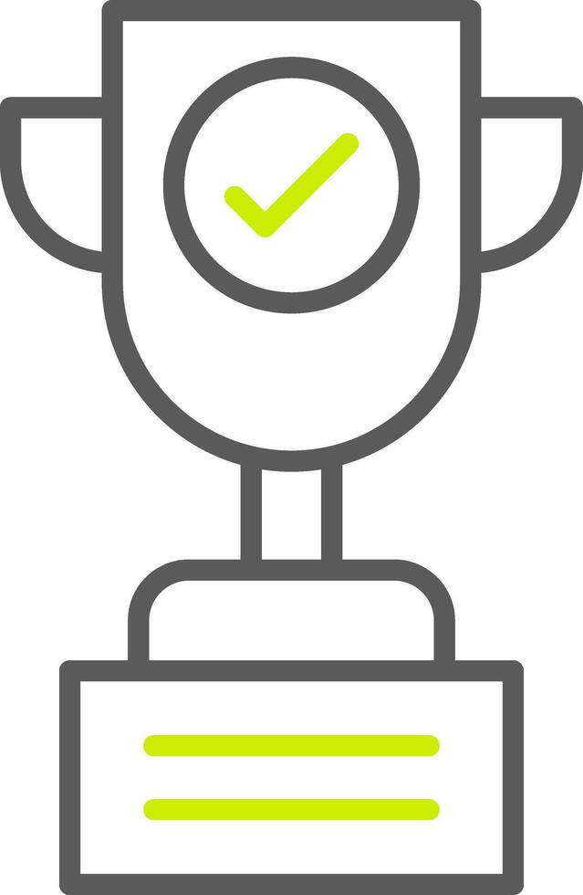 Trophy Line Two Color Icon vector