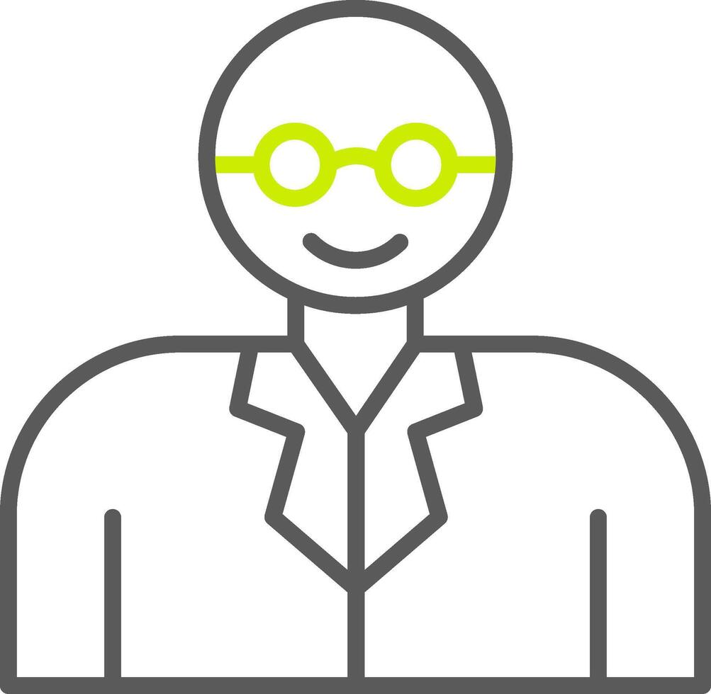 Professor Line Two Color Icon vector