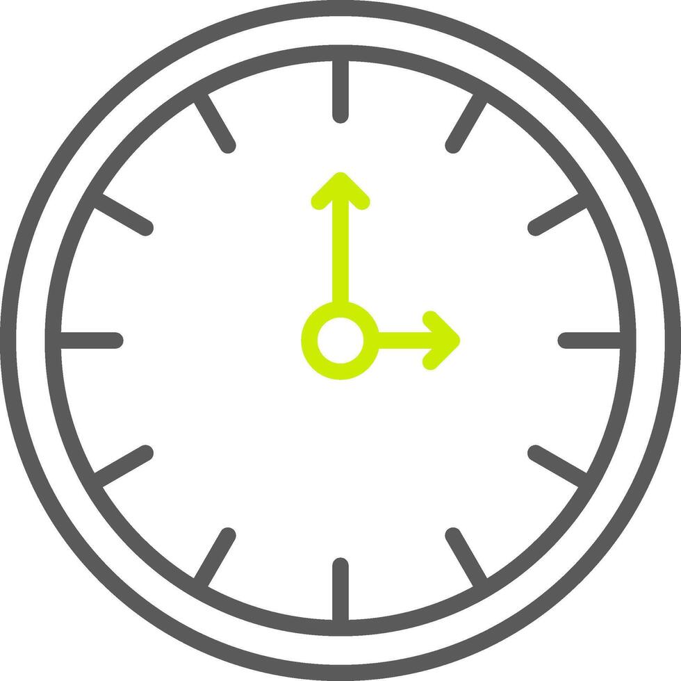 Clock Line Two Color Icon vector