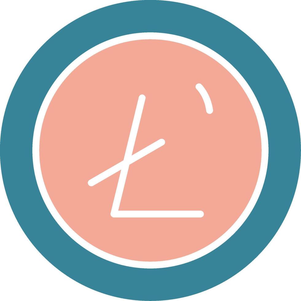 Litecoin Glyph Two Color Icon vector