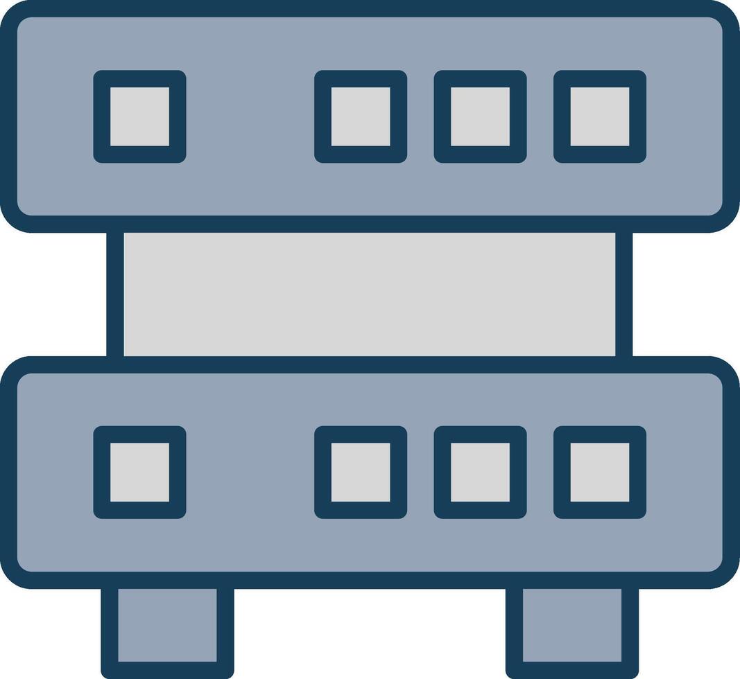 Data Quality Line Filled Grey Icon vector