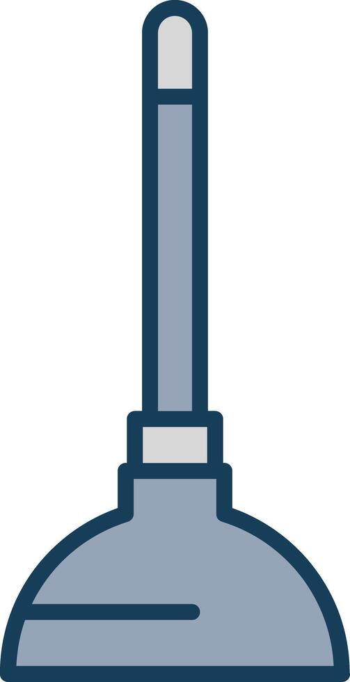 Plunger Line Filled Grey Icon vector