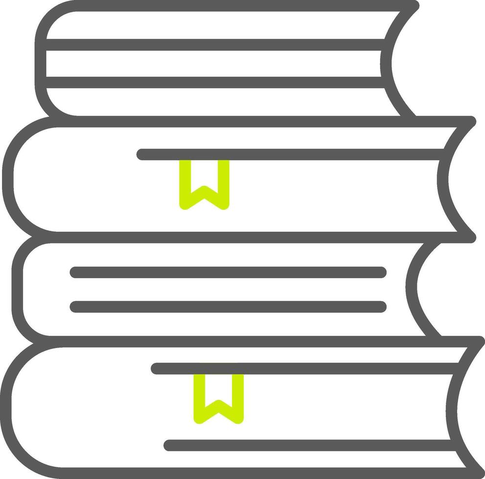 Books Line Two Color Icon vector