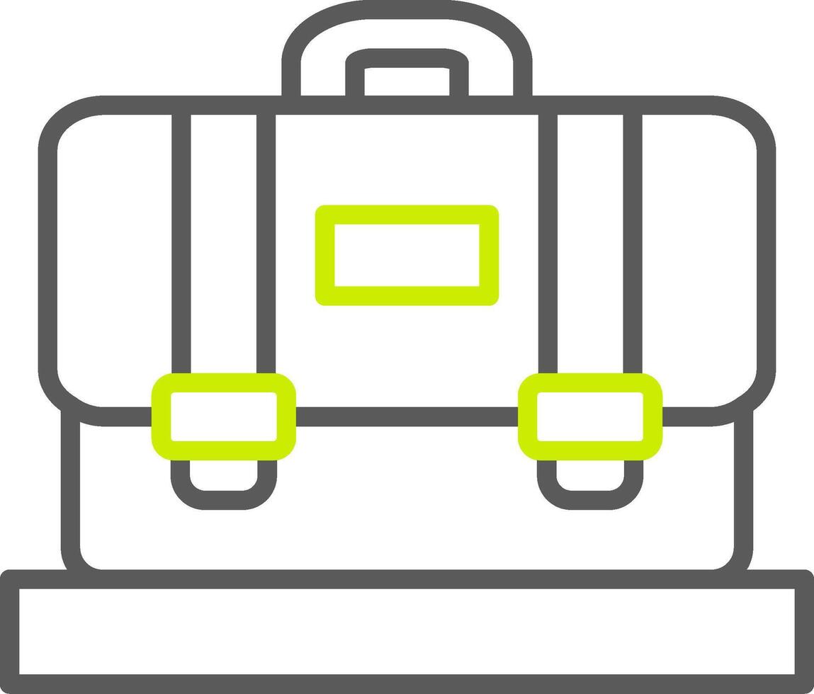 Suitcase Line Two Color Icon vector