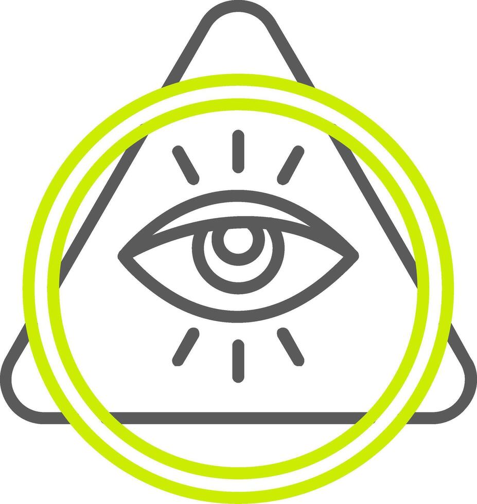 Eye Of Providence Line Two Color Icon vector