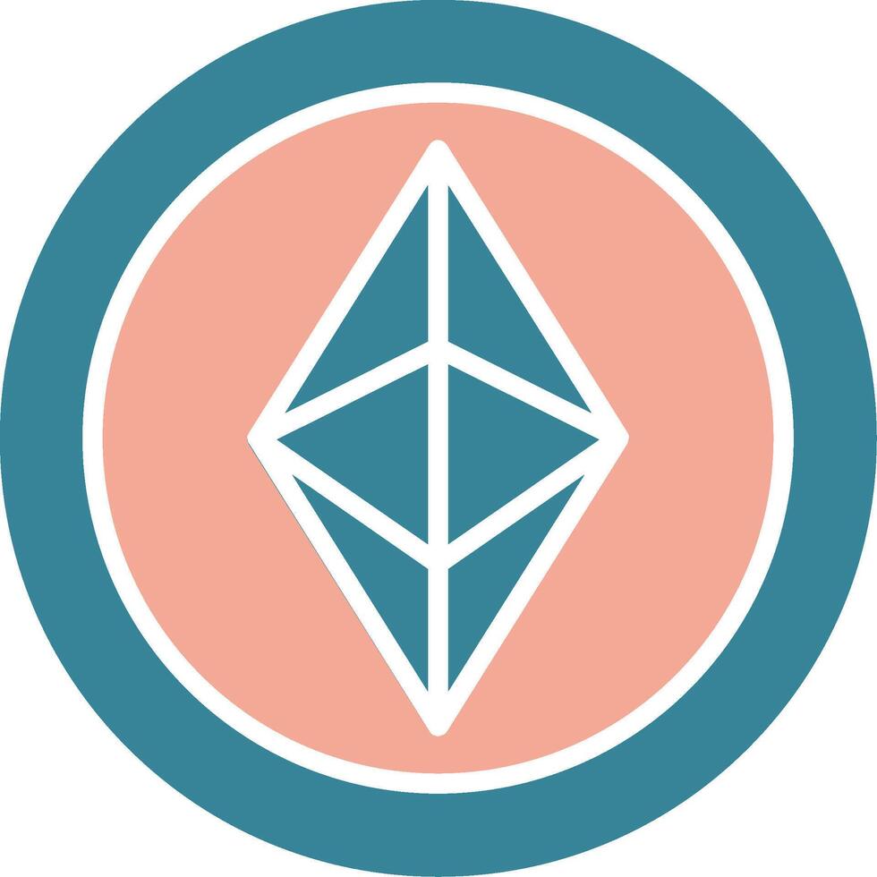 Ethereum Glyph Two Color Icon vector