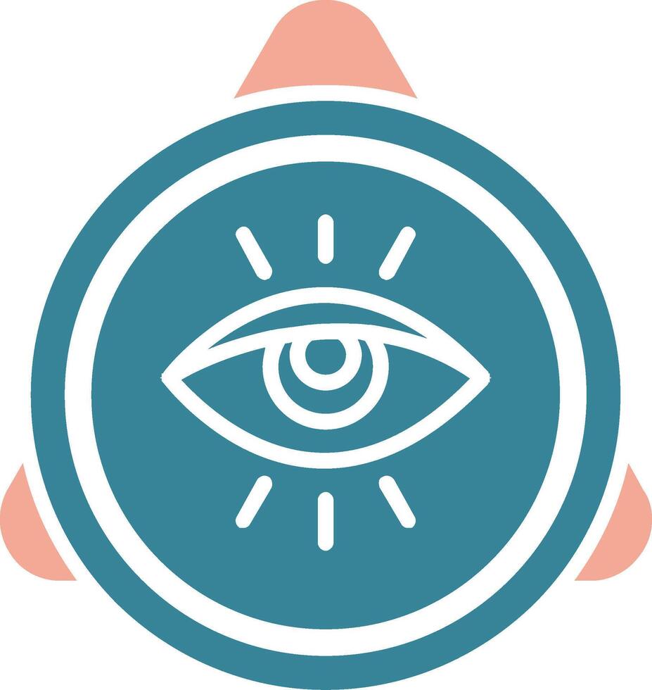 Eye Of Providence Glyph Two Color Icon vector