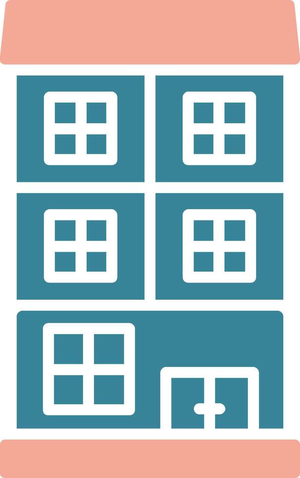 Appartment Glyph Two Color Icon vector