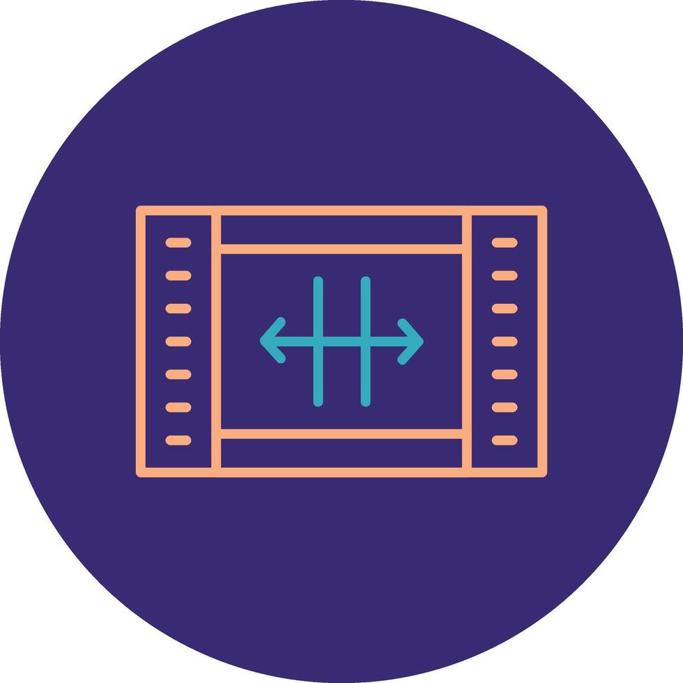 Resize Line Two Color Circle Icon vector