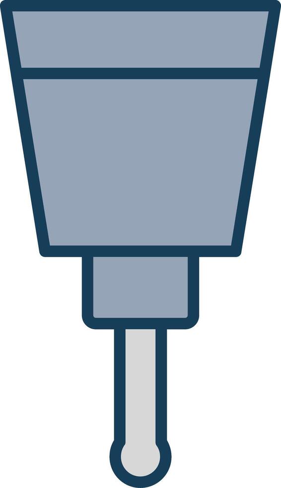 Putty Knife Line Filled Grey Icon vector