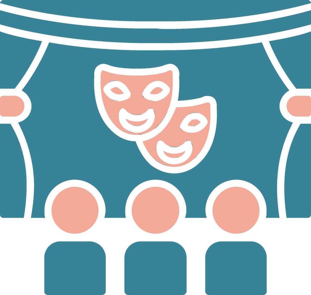 Theater Glyph Two Color Icon vector