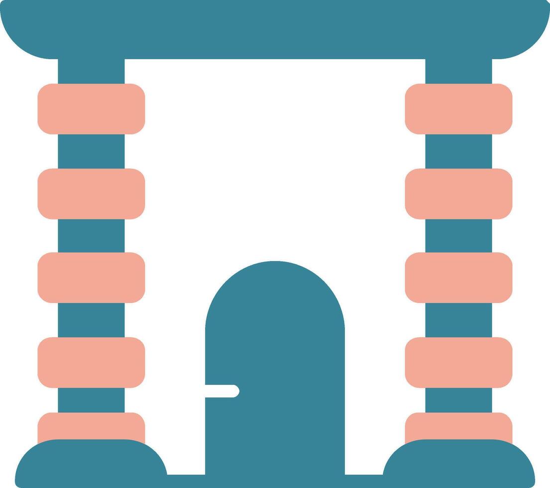 Archway Glyph Two Color Icon vector