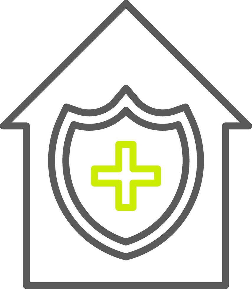 House Line Two Color Icon vector