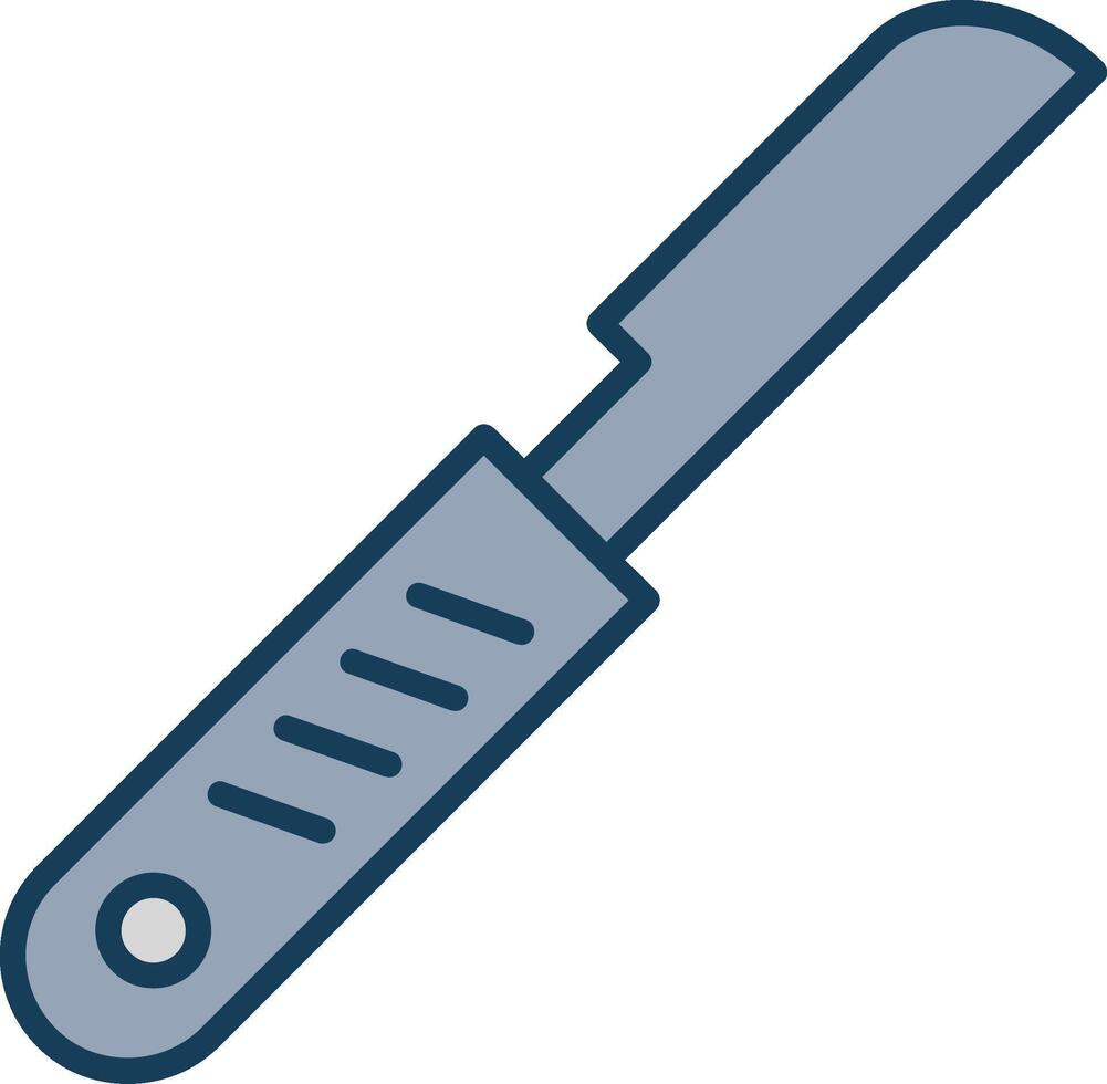 Scalpel Line Filled Grey Icon vector