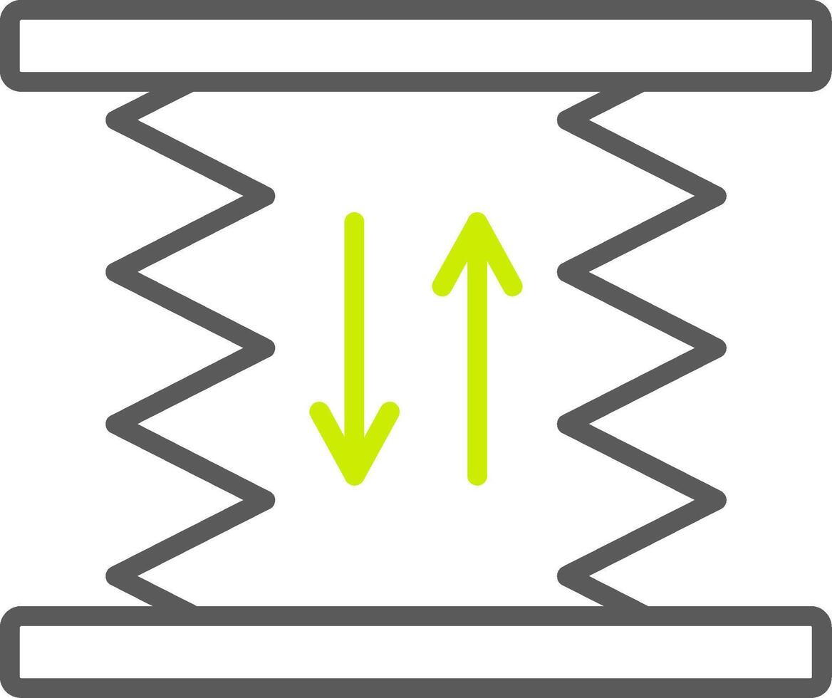 icono de dos colores de la línea de elevación del coche vector