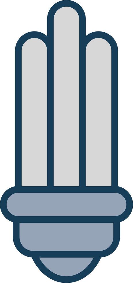 Bulb Line Filled Grey Icon vector