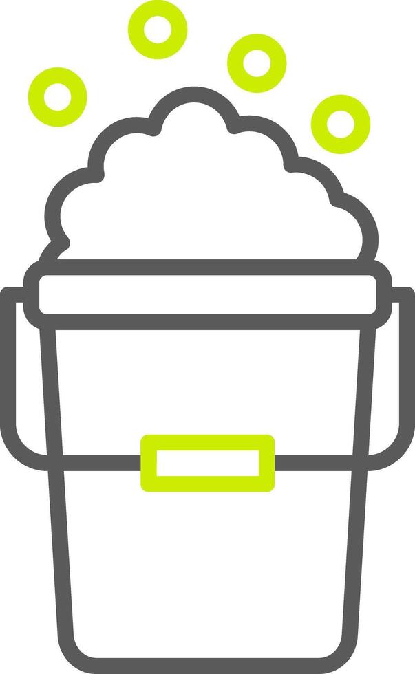 Bucket Line Two Color Icon vector