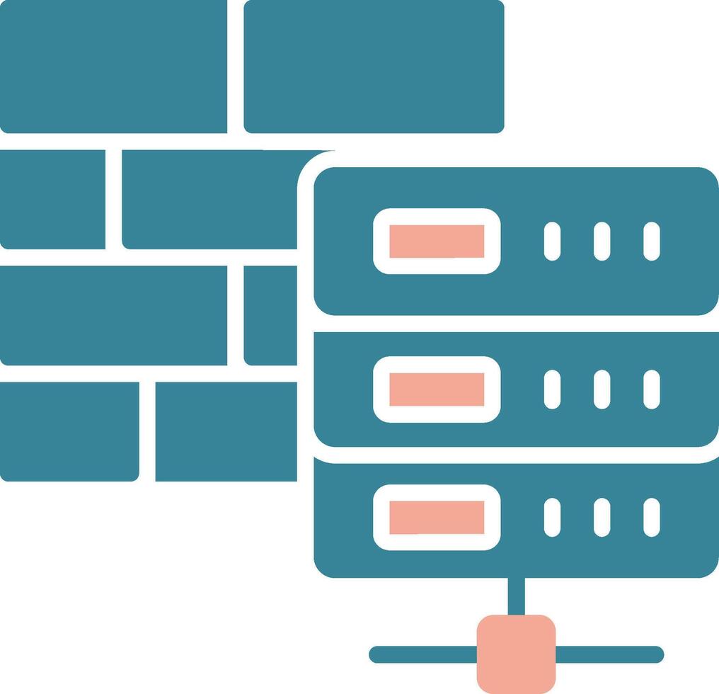 Firewall Glyph Two Color Icon vector