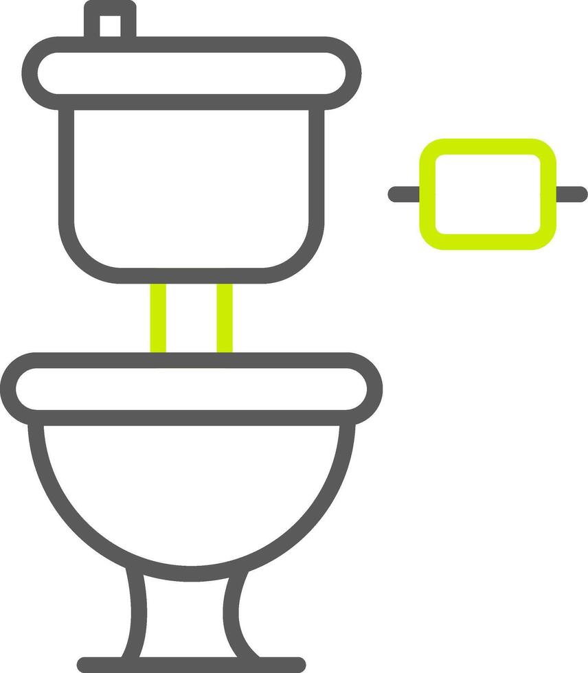 Toilet Line Two Color Icon vector