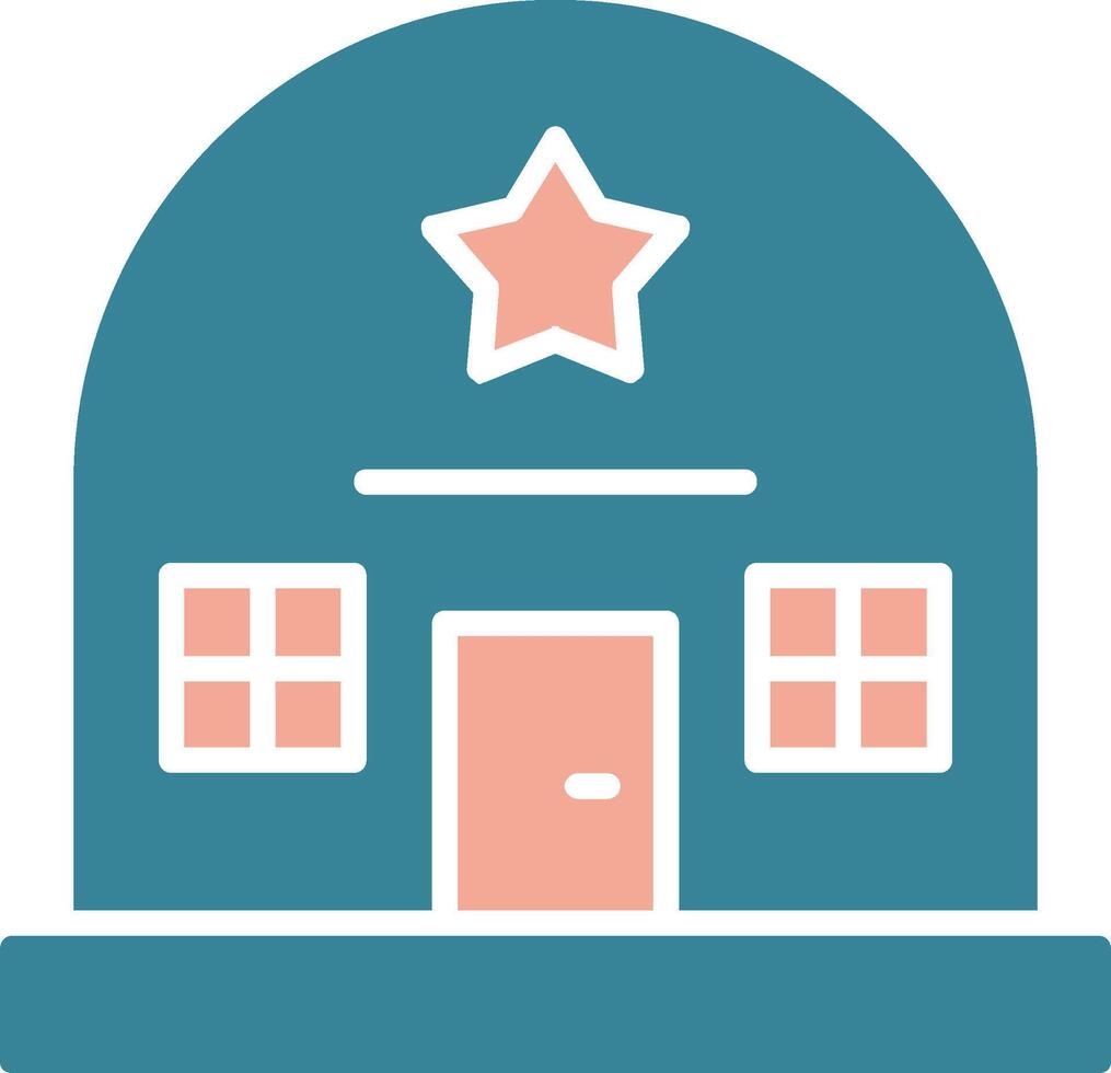 Army Base Glyph Two Color Icon vector