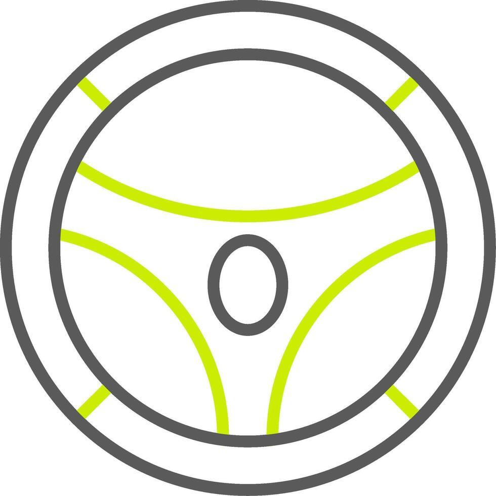 Steering Wheel Line Two Color Icon vector