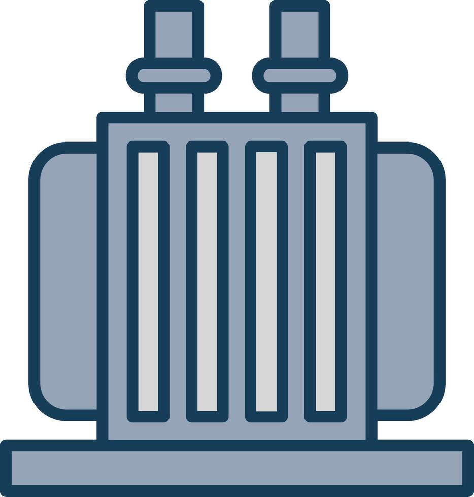 Transformer Line Filled Grey Icon vector