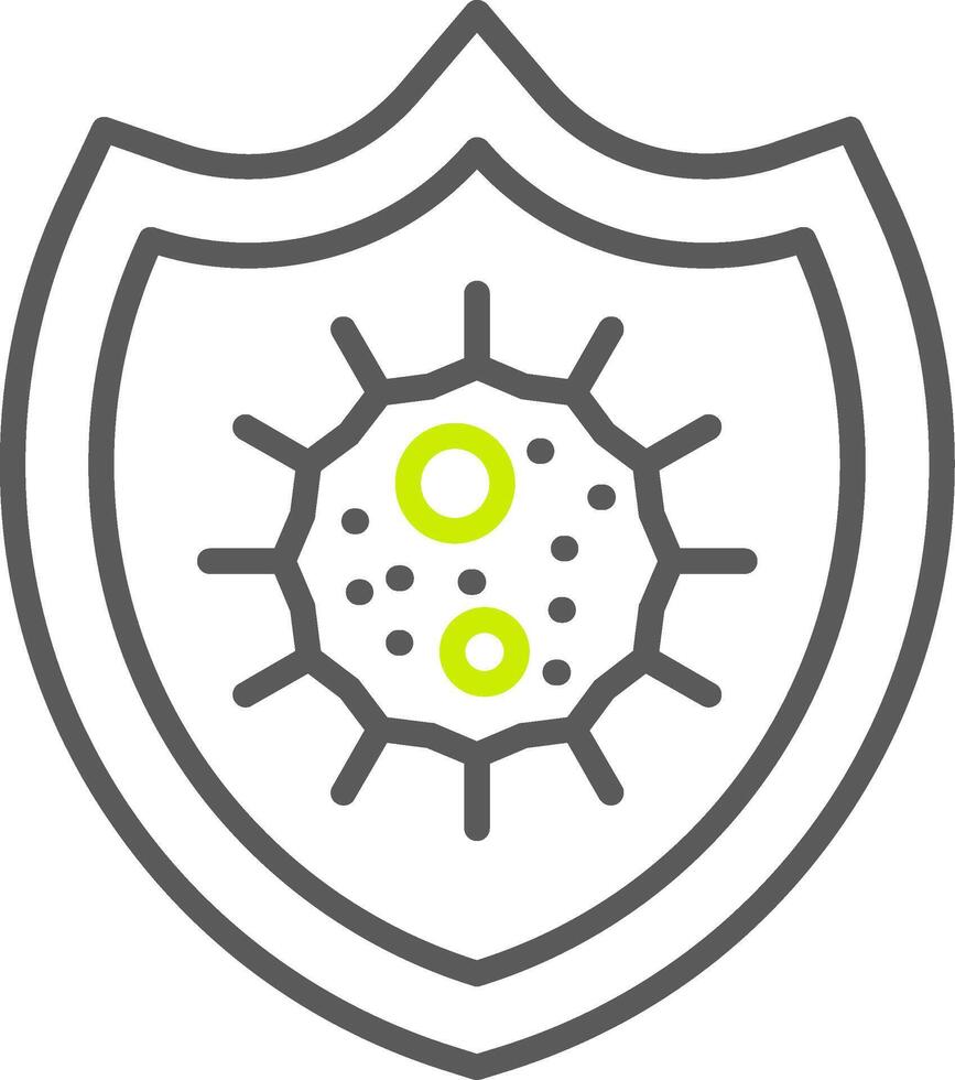 Bacteria Line Two Color Icon vector