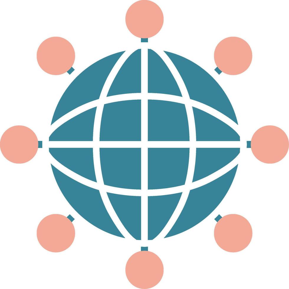 Internet Glyph Two Color Icon vector