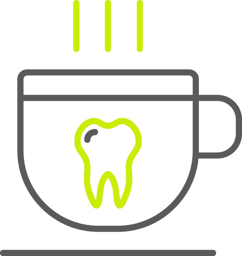 Cup Line Two Color Icon vector