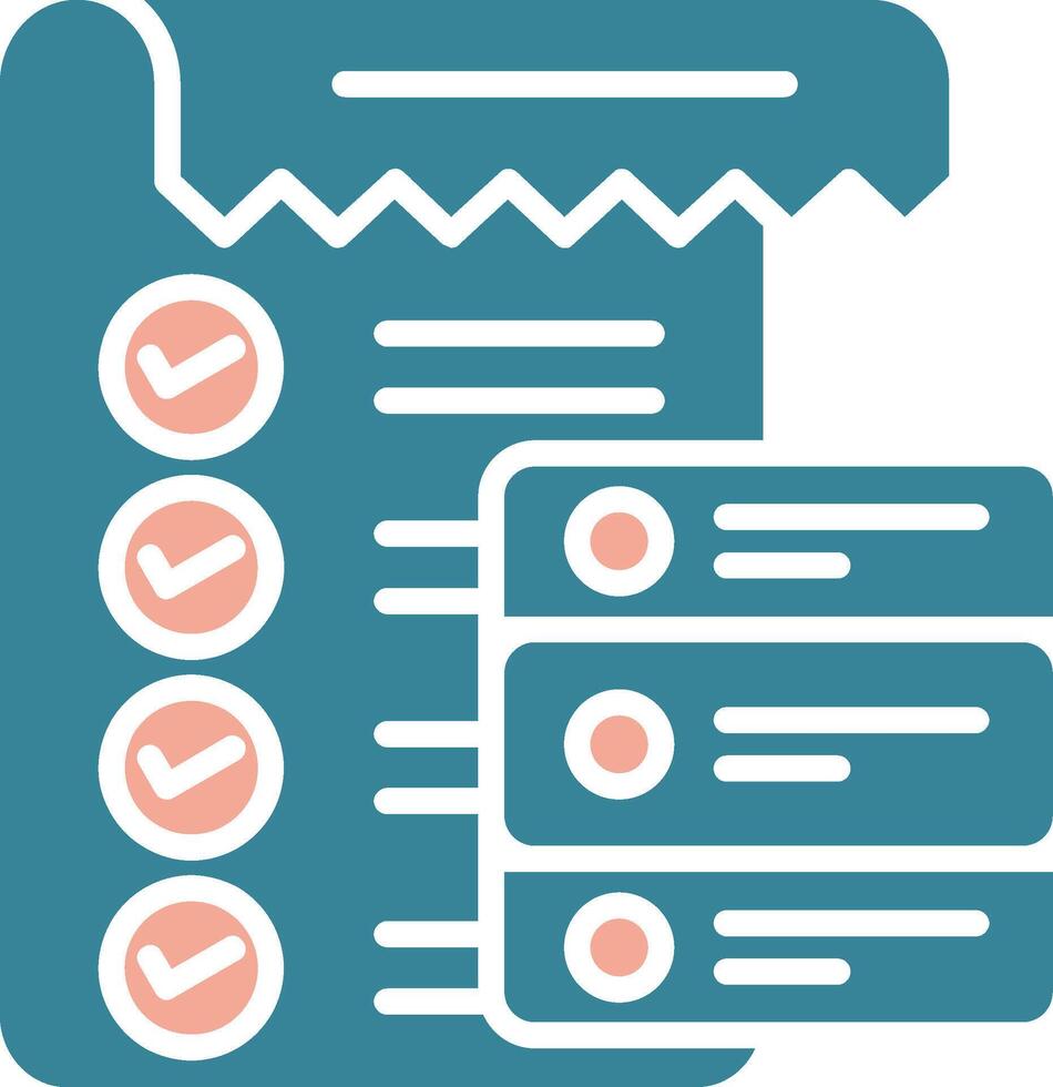Data List Glyph Two Color Icon vector