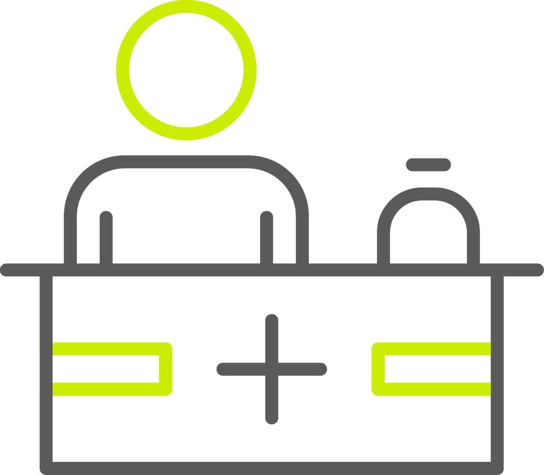 Reception Line Two Color Icon vector