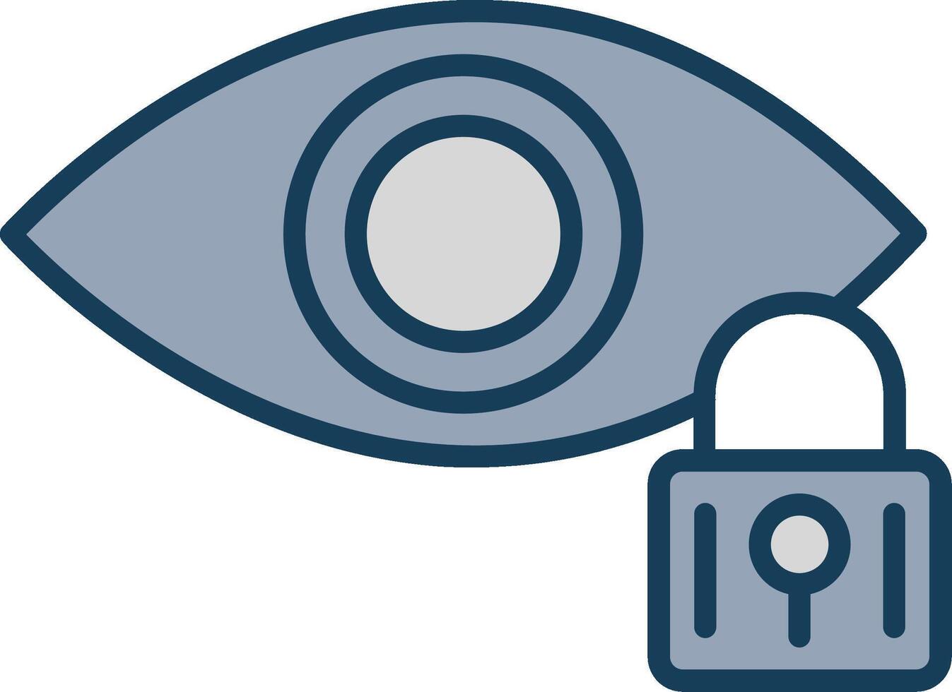 Retinal Scan Line Filled Grey Icon vector