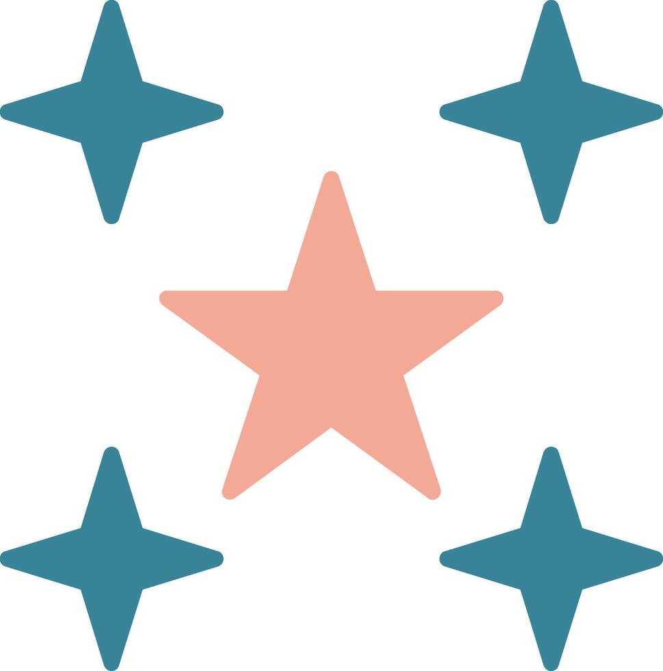 Stars Glyph Two Color Icon vector