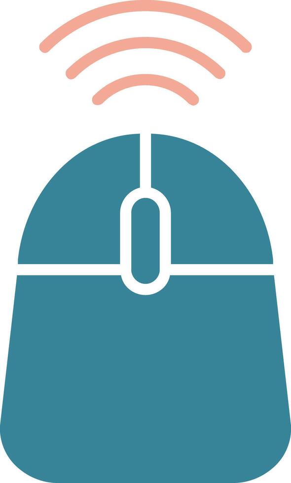 Mouse Glyph Two Color Icon vector