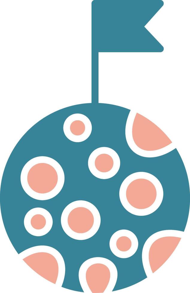 Moon Glyph Two Color Icon vector