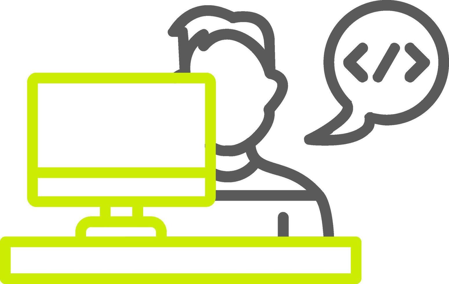 desarrollador línea dos color icono vector